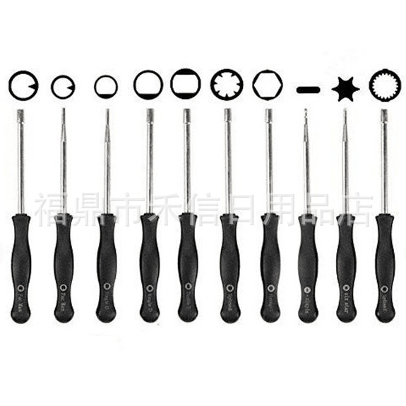 A combination of ten models used on carburetor adjustment screwdrivers, adjustment tools, chainsaws, lawn mowers and carburetors undefined