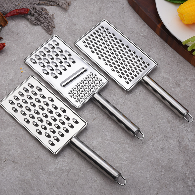 Stainless steel multi-functional lemon slicer, grater, kitchen cheese, cheese, radish and potato shreds grater Specification drawing