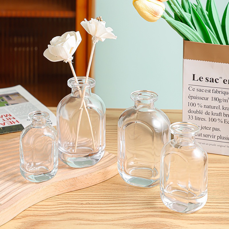 Retro thickened glass aromatherapy bottle, 100ml, bayonet glass bottle, flameless essential oil perfume bottle, empty bottle, home decoration item Specification drawing