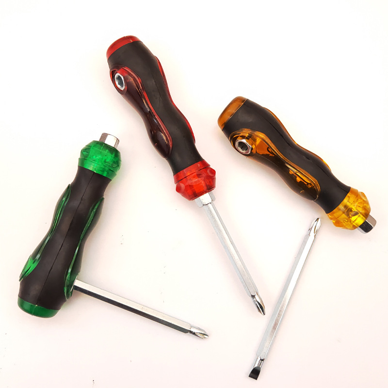 Wholesale telescopic double-head screwdrivers with magnetic screwdrivers, screwdriver sets, transparent gourd handles, and three-purpose screwdrivers Item Picture