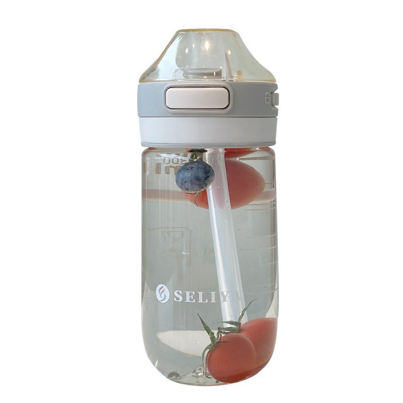 The Celiya water cup is suitable for adults and pregnant women. It features a simple outdoor sports rope, straw, high-temperature resistant plastic cup and is sealed Item Picture