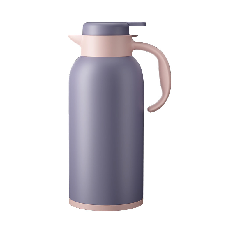 Wholesale of household smart temperature-showing insulated flasks, large-capacity press-type insulated flasks, glass inner liner insulated dormitory thermos Item Picture
