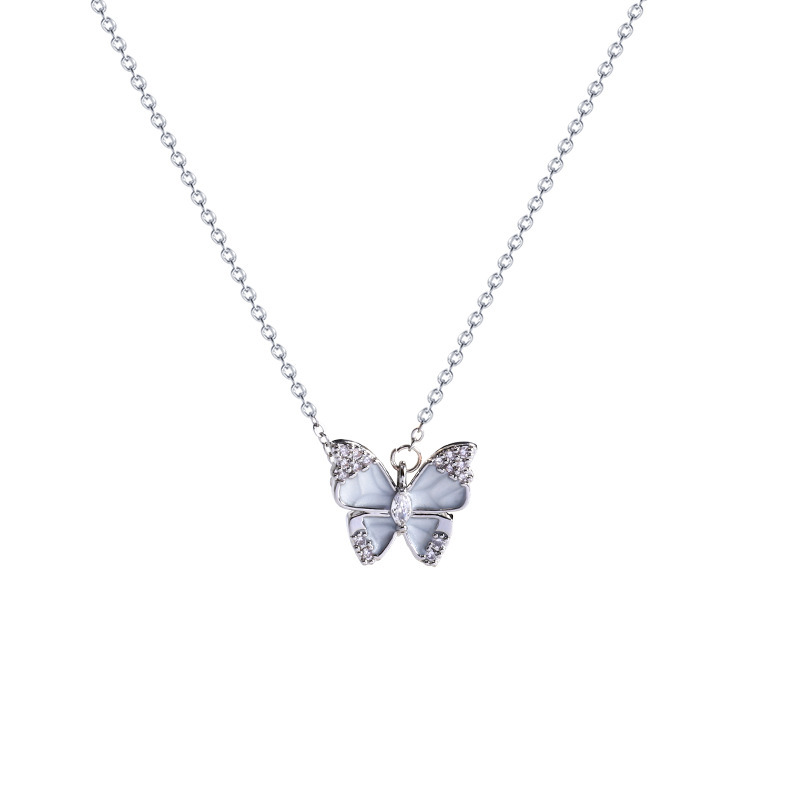 Korean InS-style light luxury pearl titanium steel necklace, women's versatile and high-end design sense pendant, collarbone chain accessory wholesale Item Picture