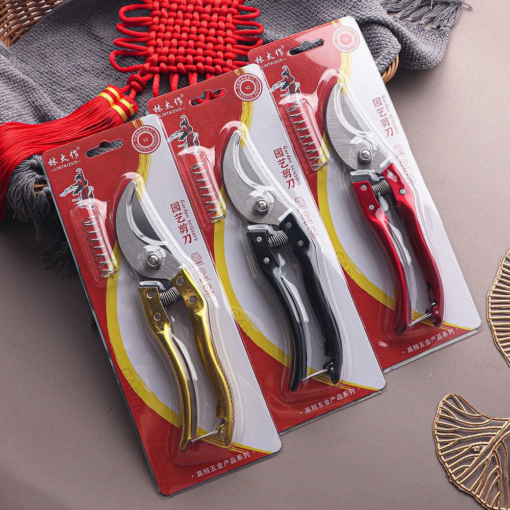 Lin Taizuo brand's ultra-high-end customized hard card pruning, fruit-picking, potted plant, garden, horticulture, grafting and floral art scissors Specification drawing