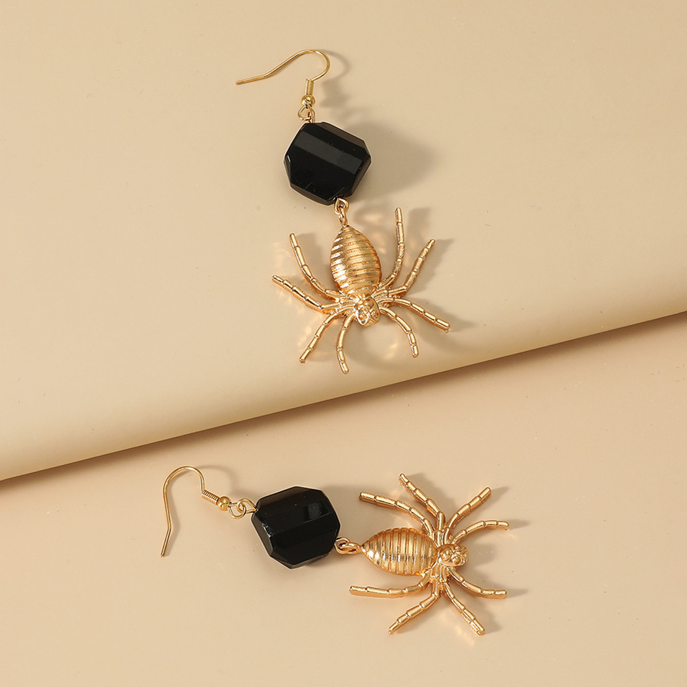 Cross-border best-selling exaggerated spider earrings, dark street spider creative design earrings and earrings, Halloween accessories for women Application Scenario