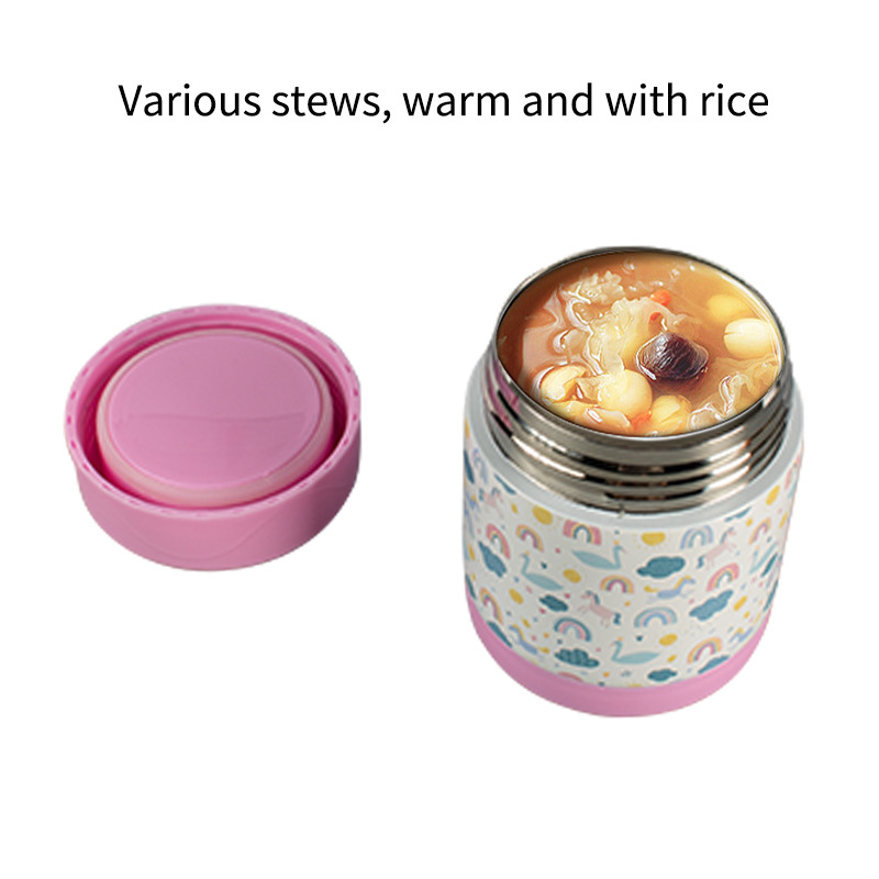 Cross-border stainless steel thermos cup, 304 lunch box, thermos pot, porridge cup, double-layer insulated cup, portable for children's breakfast Specification drawing