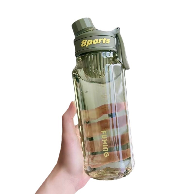 Adult student water cup, suitable for adult pregnant women, simple outdoor sports rope, straw, high-temperature resistant plastic cup, sealed Item Picture