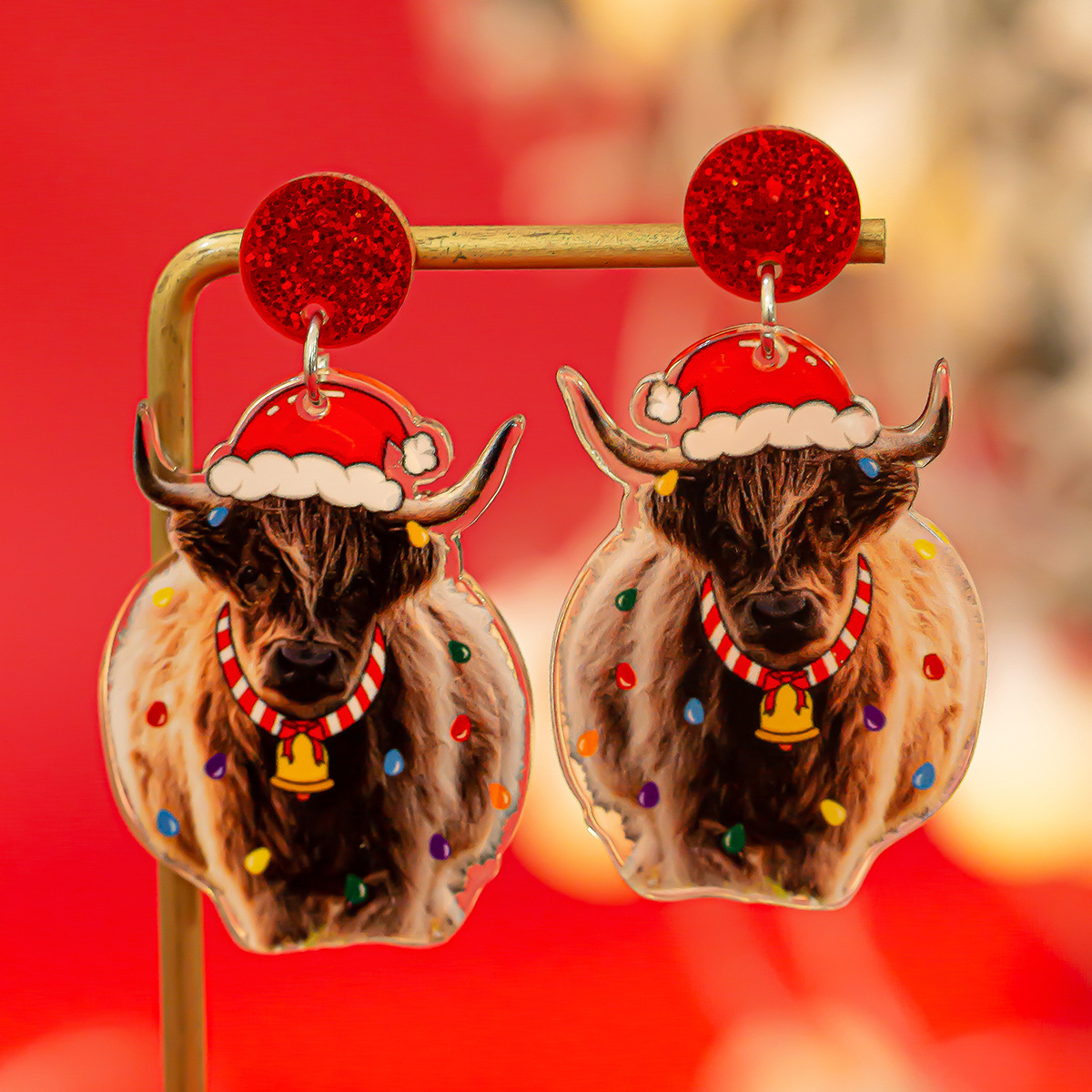 European and American cross-border earrings Christmas reindeer stud earrings cute earrings wholesale trade festival earrings Application Scenario
