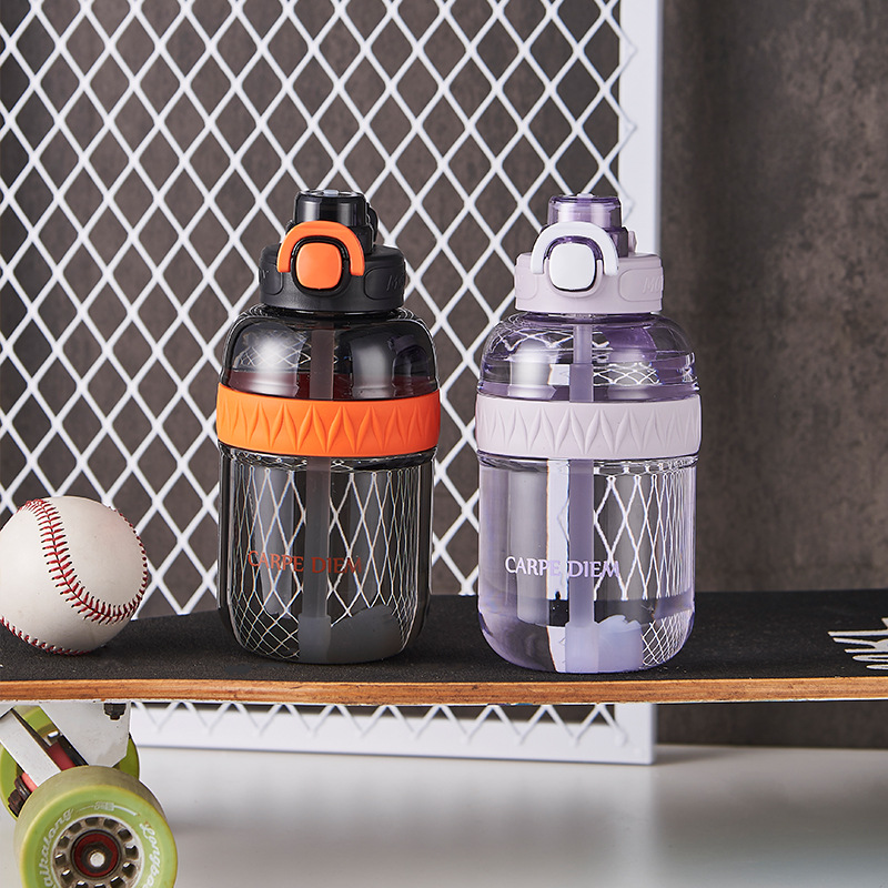 Sports water cup, student portable water bottle, ton ton bucket, high appearance level, summer portable cup, children's plastic cup, can hold boiling water details Picture