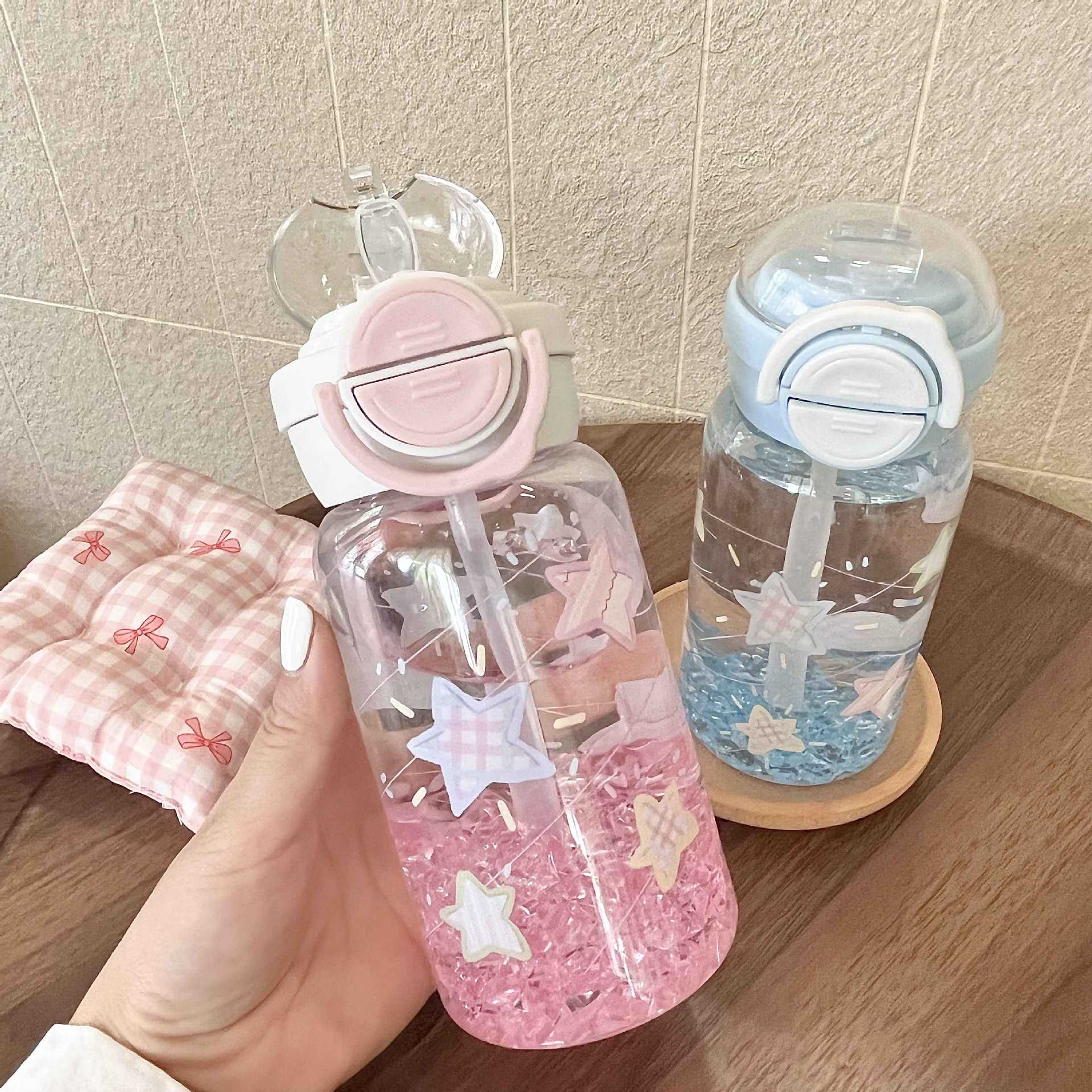 New star plastic cup for girls, high appearance level, large capacity, portable, simple and girlish cup, easy to use Application Scenario