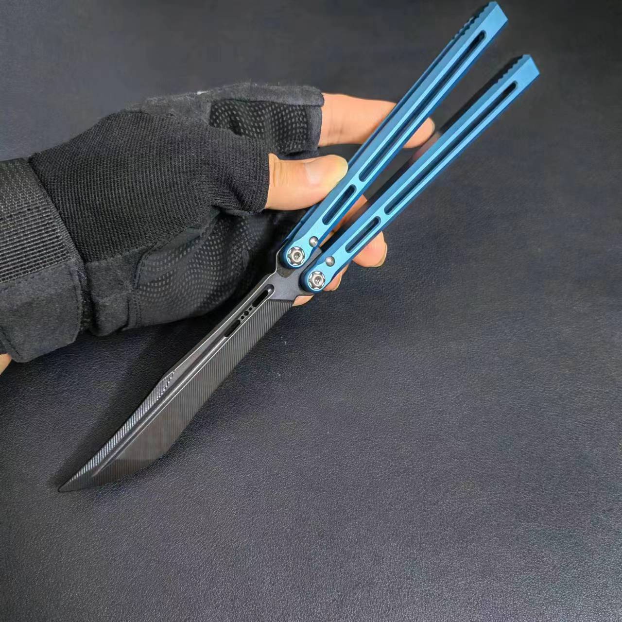 Outdoor telesto butterfly knife fork unedged Training swing multi-functional folding knife all-in-one toy edc undefined