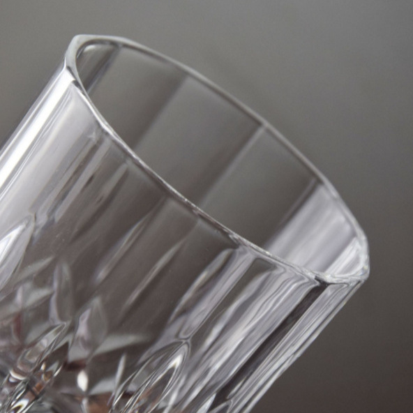 Glass whisky wine glasses, transparent glass wine glasses, European-style home bar diamond water glasses Specification drawing