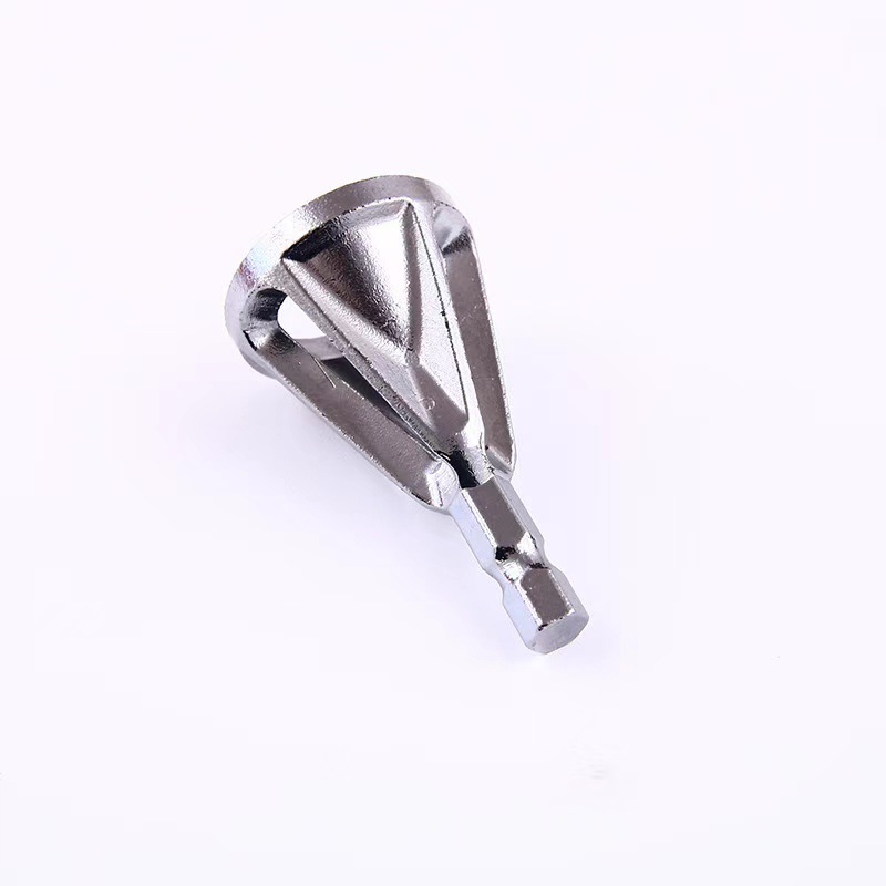 Cross-border new type deburring external chamfering tool, triangular handle, hexagonal handle, chuck, electric drill, chamfering tool, corner grinding and trimming tool Specification drawing
