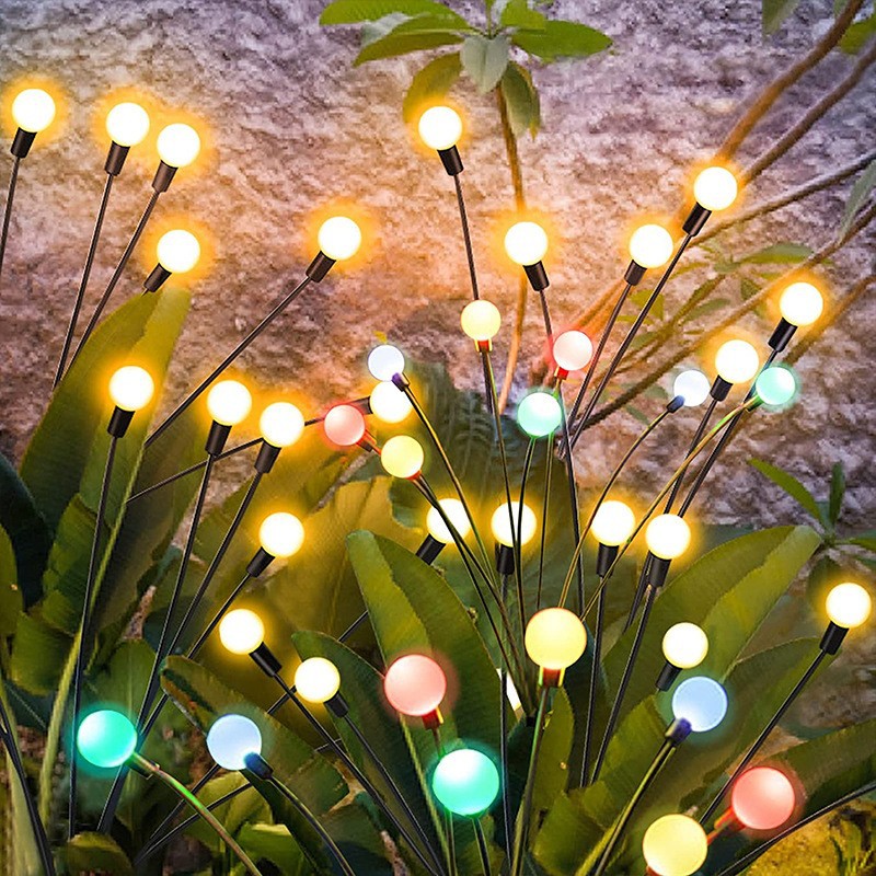 Solar-powered firefly lights, outdoor waterproof lawn lights, LED Christmas festive atmosphere garden lights, and garden landscape lights details Picture