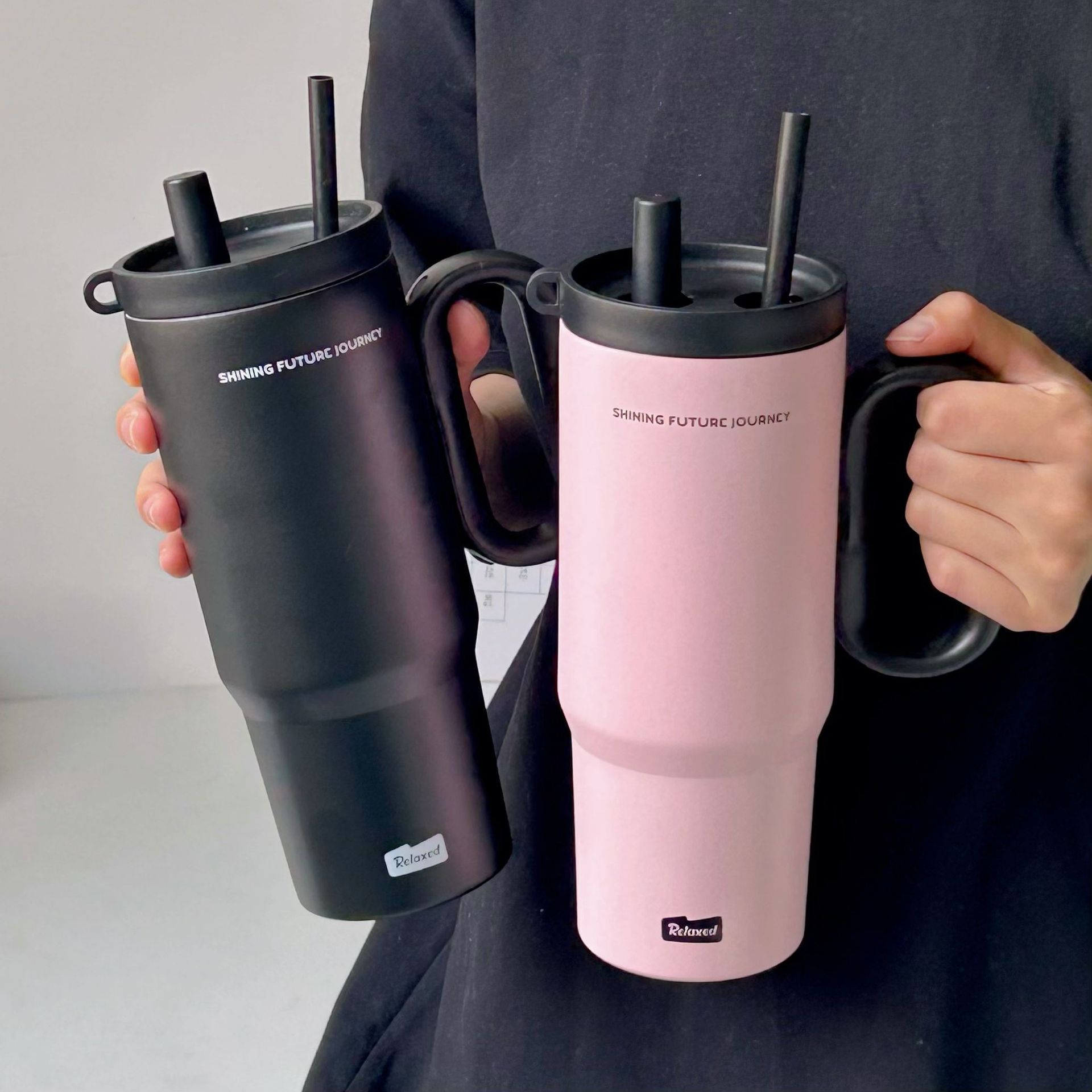 New stainless steel portable insulated cup, large-capacity water cup, ins women's high school appearance level straw, 316 ice cup Specification drawing