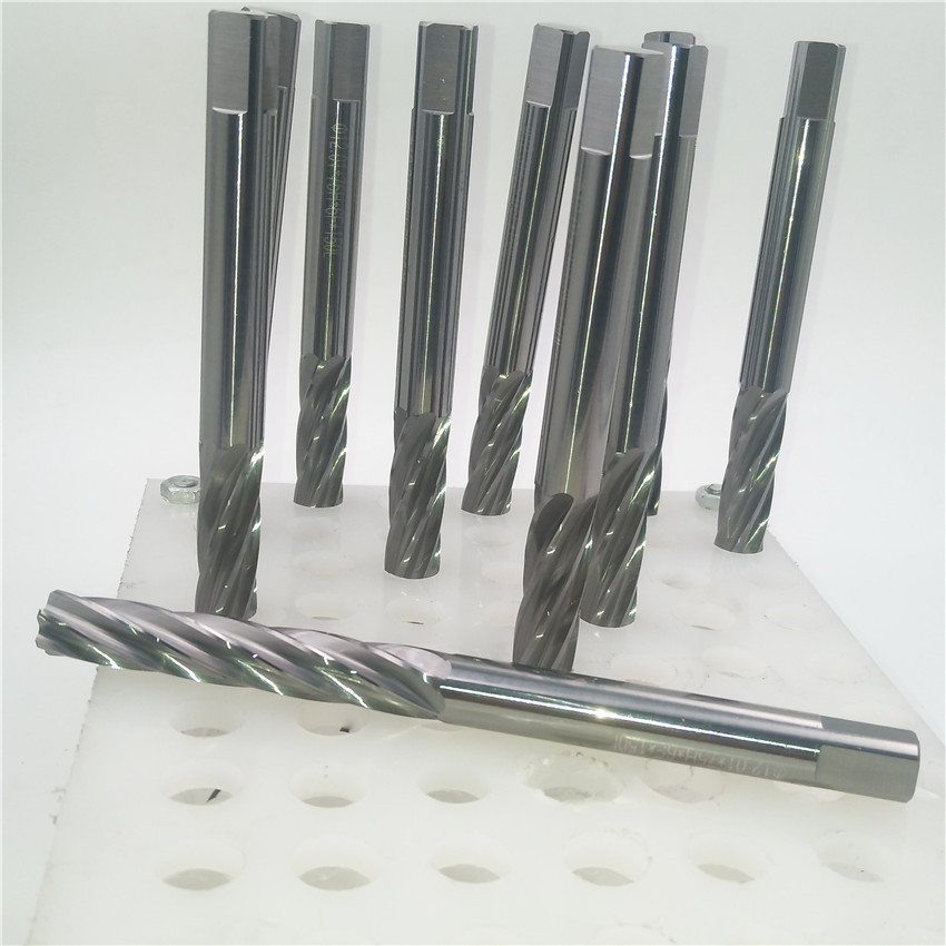 Tungsten steel reamers, hard alloy reamers, alloy reamers H7 in stock, precision long-edge straight handle stainless steel details Picture
