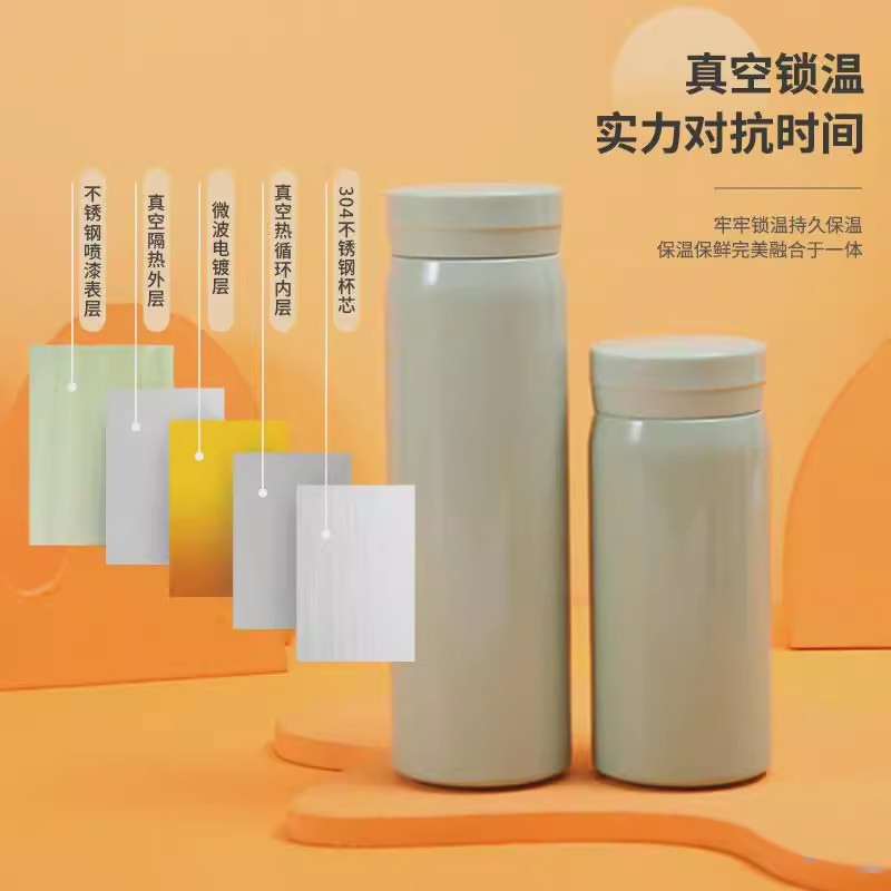 Wholesale of simple 304 stainless steel insulated cups with high appearance standards, mini pocket cups and small-capacity portable water cups as gifts details Picture