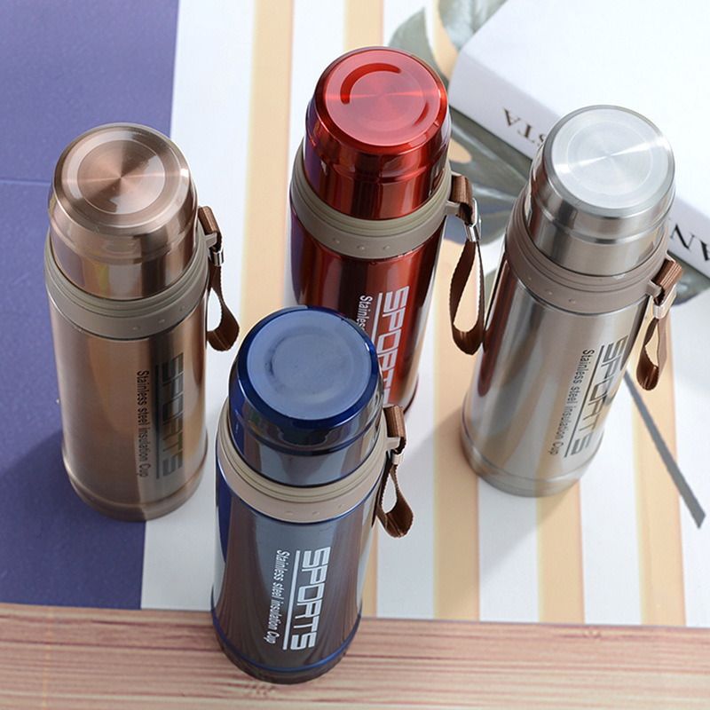 Southeast Asian best-selling iron armor bullet head vacuum insulated cup, large-capacity portable outdoor water cup and water bottle gift printing Specification drawing