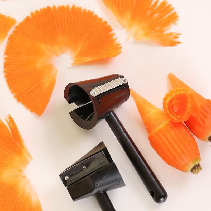 Multi-functional flower rolling wonder tool, kitchen pattern carving mold, flower rolling tool, peeler, pattern and fancy flower cutting tool full figure