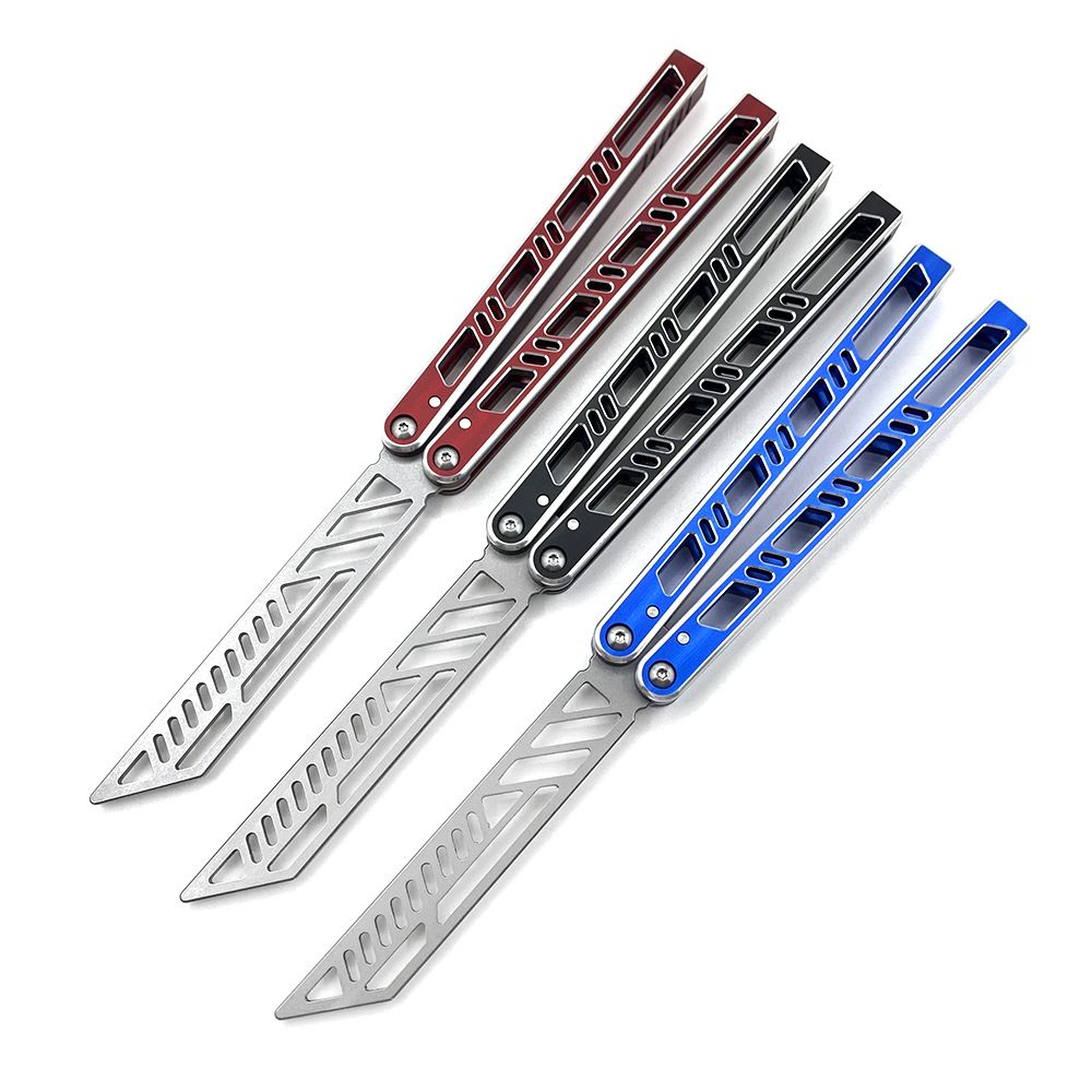 SF Megalodong Butterfly Knife two-color uncut practice Freestyle training balisong details Picture