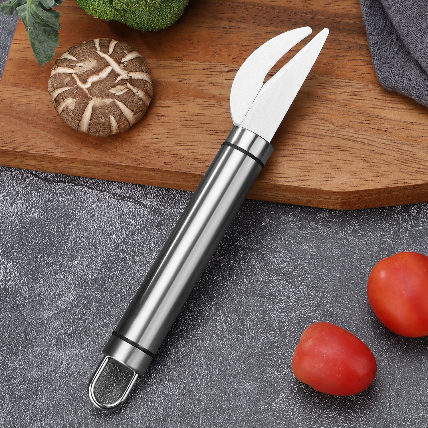 Stainless steel intestinal knife, poultry intestinal knife, small tools for opening chicken, duck and goose intestines, intestinal knife, fish belly cutter details Picture