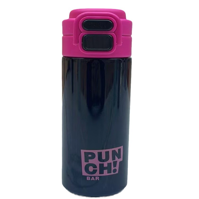 Creative high appearance level double-spout bouncy insulated cup, 304 stainless steel simple student portable water cup gift wholesale Item Picture