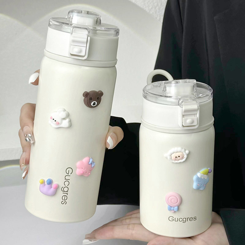 Food-grade 316 stainless steel insulated water cup, large-capacity portable insulated cup, convenient for junior and senior high school children to go to school details Picture