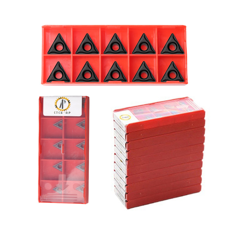 TCMT16T304-HM triangular 60-degree inner hole turning inserts are specially designed for precision radius processing of tungsten steel inserts for steel parts Item Picture
