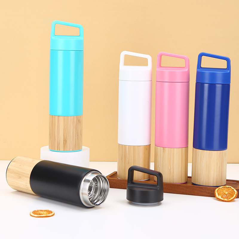 New bamboo shell insulated cup, spliced bamboo shell insulated cup, creative bamboo shell cup, portable hand-held bamboo cup details Picture