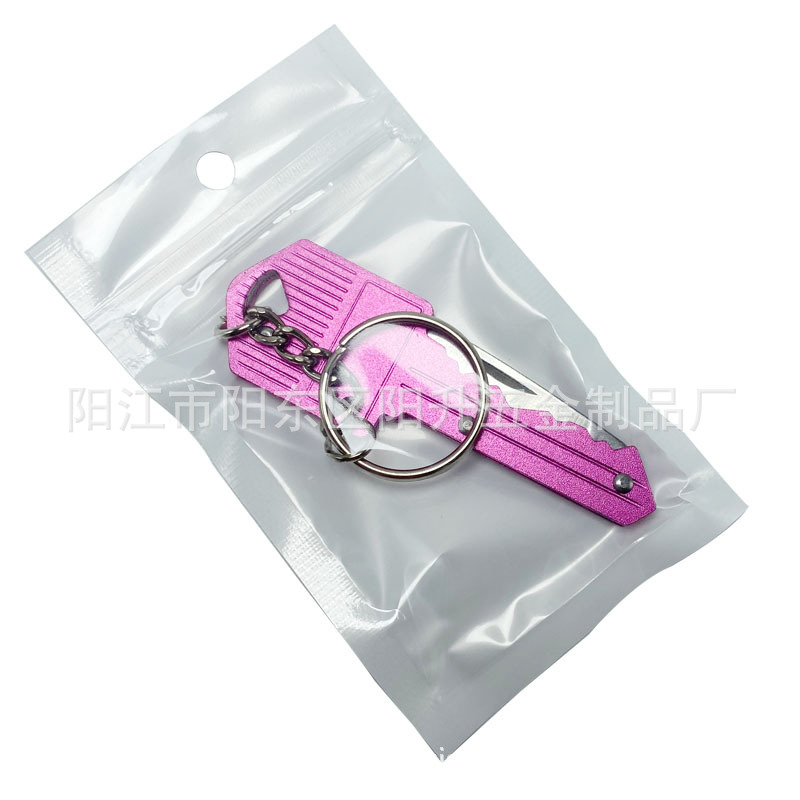 Factory direct sales of mini portable folding express delivery knife with stainless steel and aluminum handle, lightweight fruit knife Item Picture
