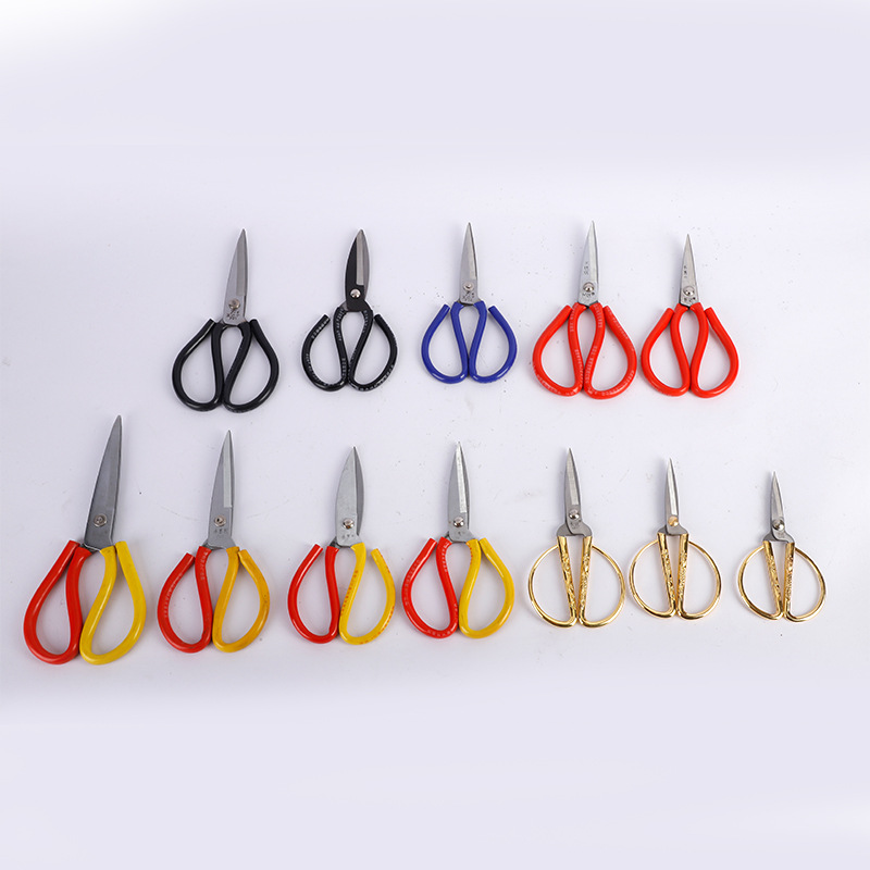 Household scissors, Long Feng stainless steel large scissors, tailor scissors, kitchen scissors, office small scissors, stainless steel large scissors Item Picture