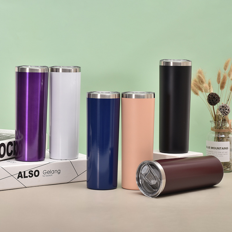 304 stainless steel vacuum insulated cup, heat sublimation outdoor sports car cup, car-mounted powder-coated and spray-painted straight cup Specification drawing