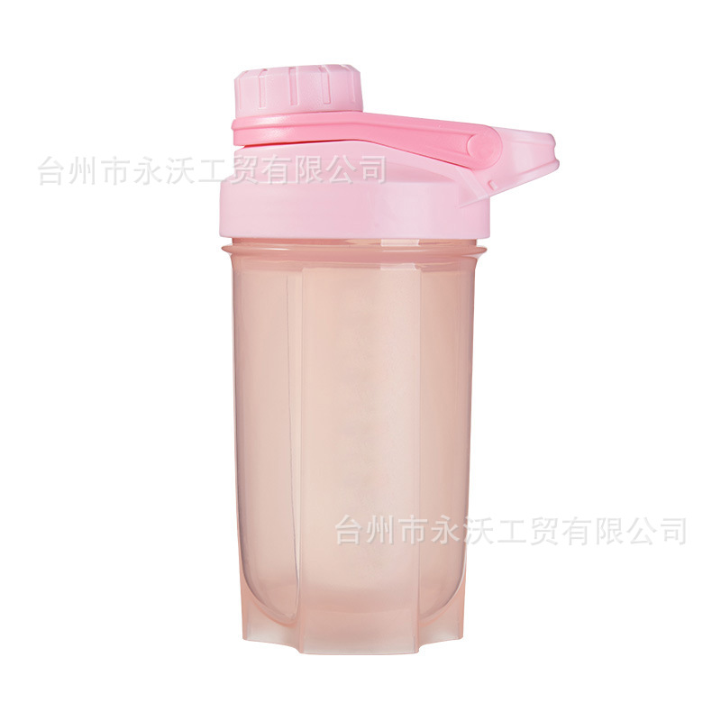 Portable 500ml shaker cup, sports and fitness protein powder milkshake cup, graduated plastic gift with printed logo Item Picture