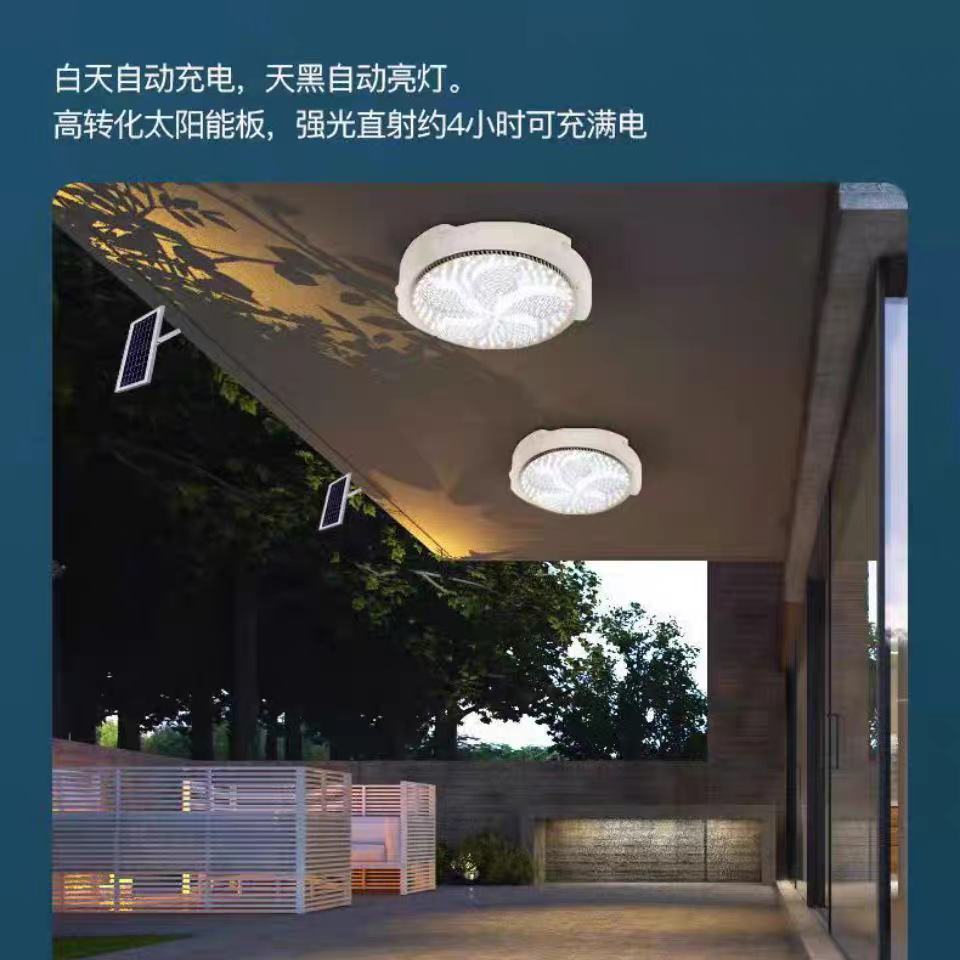 Cross-border e-commerce solar lamps, solar ceiling lamps, solar indoor lamps, solar corridor lamps details Picture