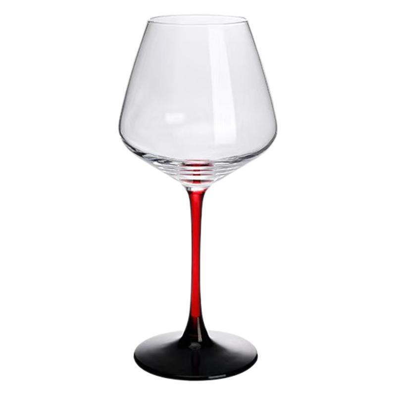 Black bow tie high-footed wine glass, large Burgundy glass, home creative crystal glass, large-bellied wine glass Item Picture