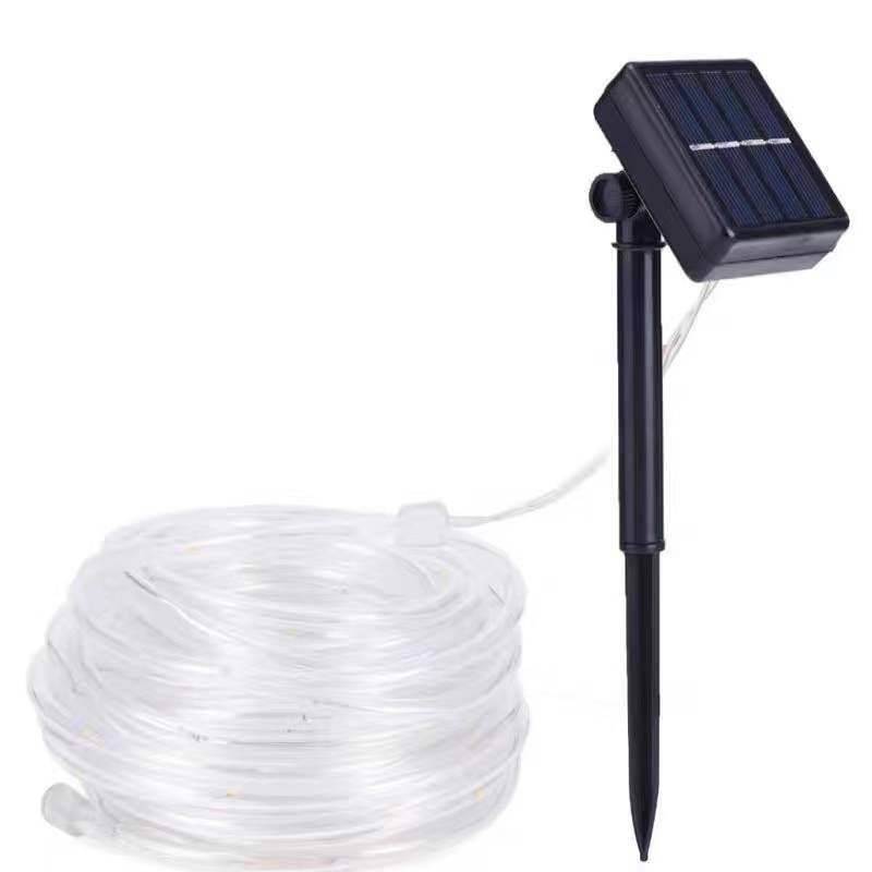 Cross-border wholesale of LED solar copper wire tube lights, outdoor waterproof Christmas tree lights, PVC rainbow tube decorative lights Item Picture