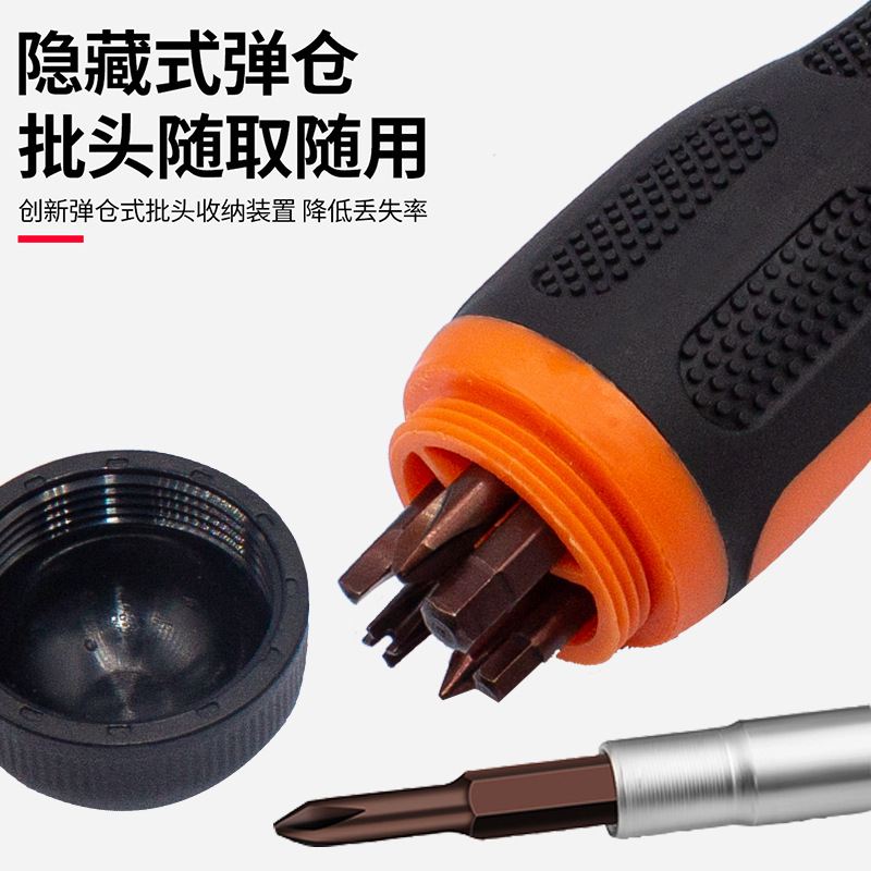 19-in-one ratchet screwdriver, Cross-head screwdriver, household multi-functional maintenance hardware tool portable set details Picture