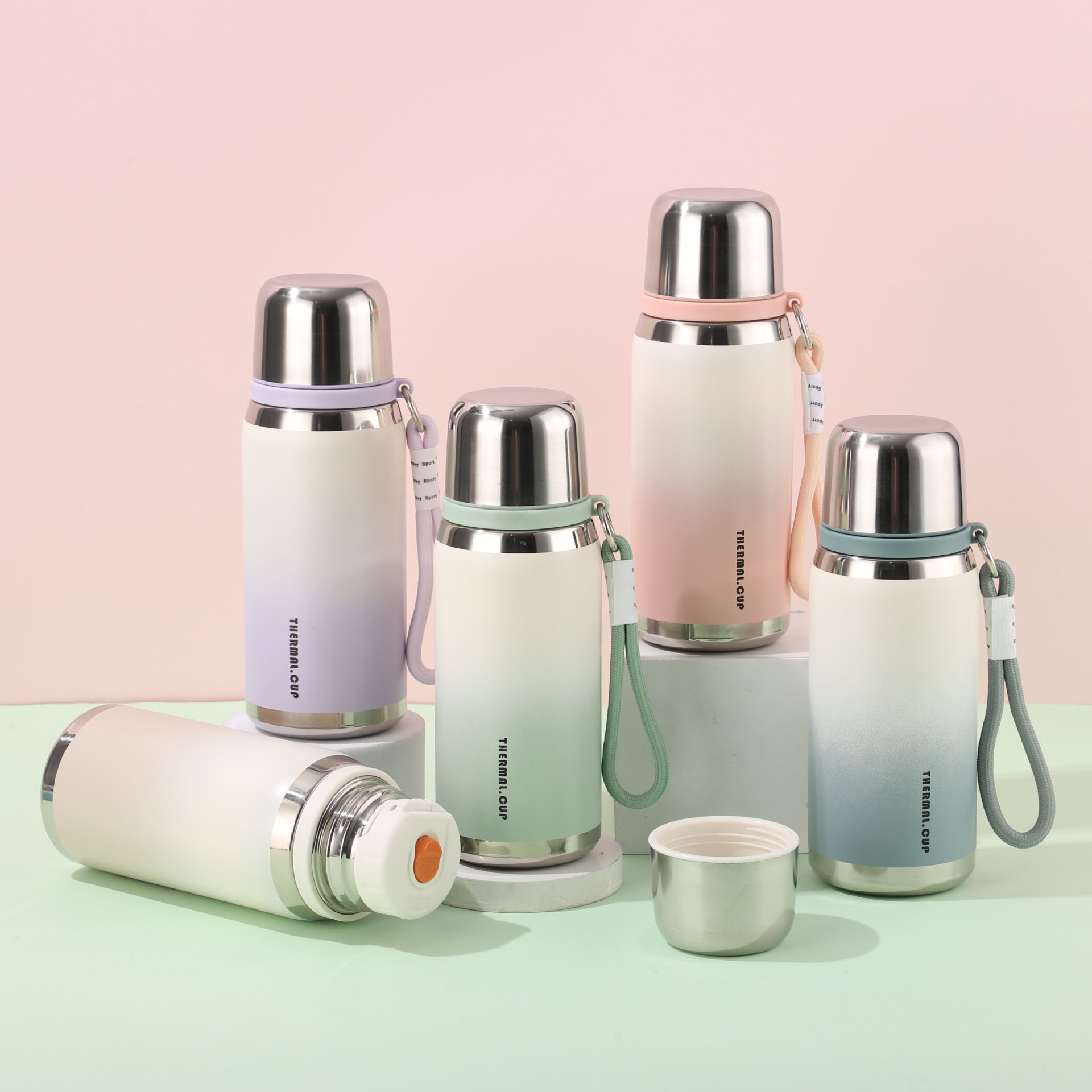 316 stainless steel insulated cup, tea-water separation cup, outdoor portable mountain climbing and travel water cup, can be printed with LOGO full figure