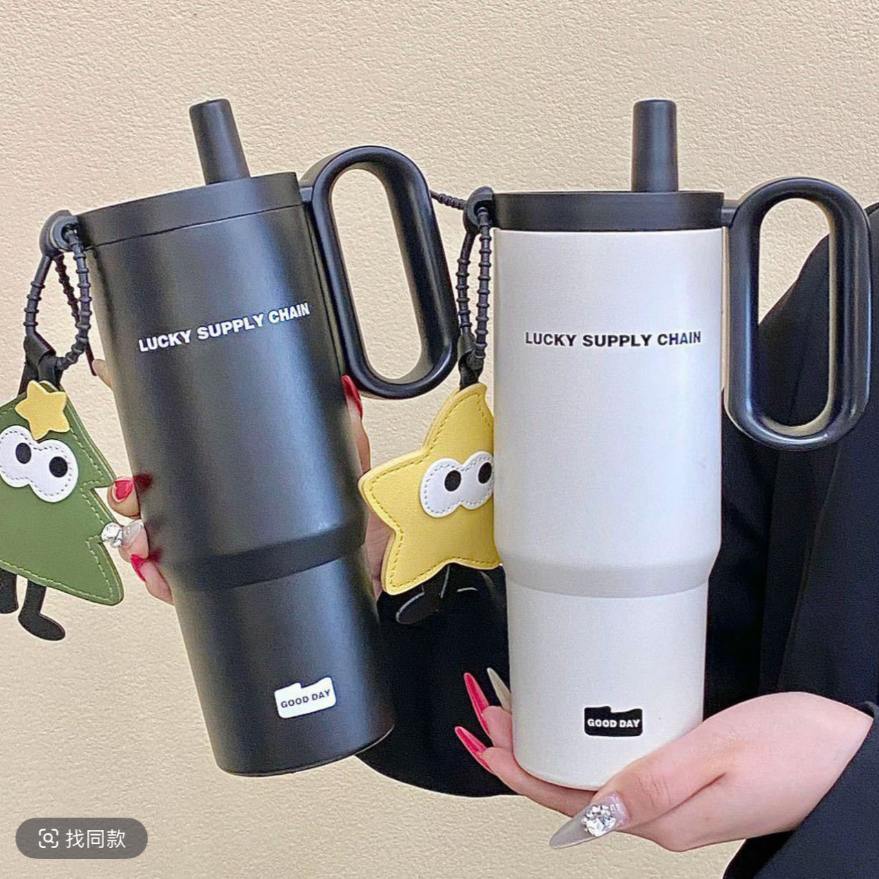 Portable 316 new stainless steel insulated cup, large-capacity water cup, straw water cup, car travel coffee cup for women full figure