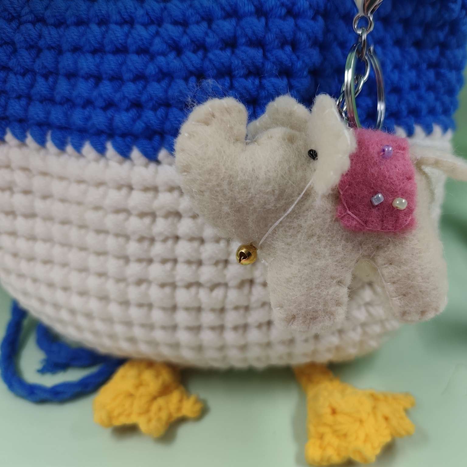 羊毛毡小象包包挂件饰品手机挂件详情图7