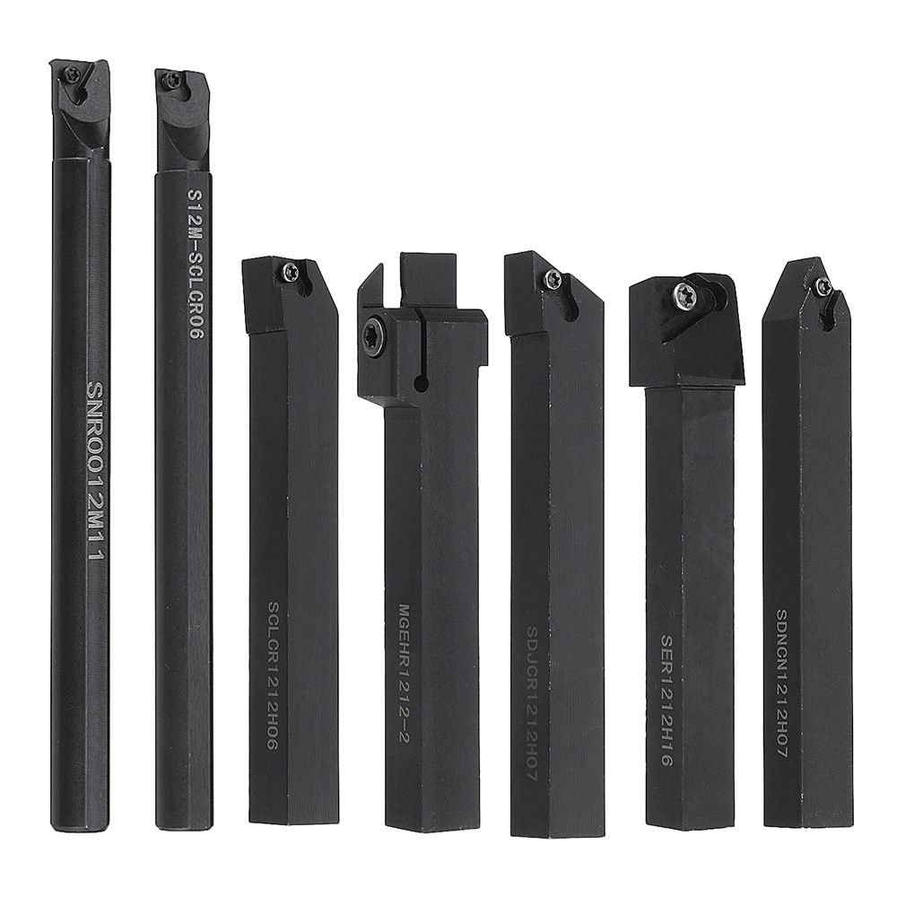 Cross-border bestseller 7-piece 12mm turning tool set, featuring 7 tool holders and 7 inserts Application Scenario