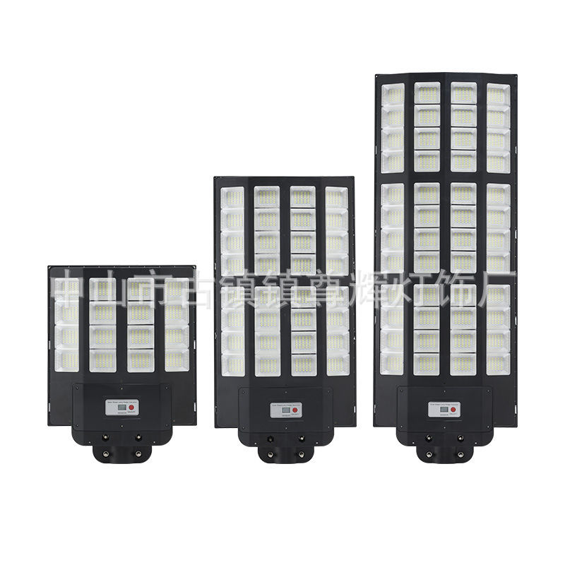 Outdoor integrated solar street lamp, four-sided light-emitting human body sensor lighting lamp, project model rural street lamp Specification drawing