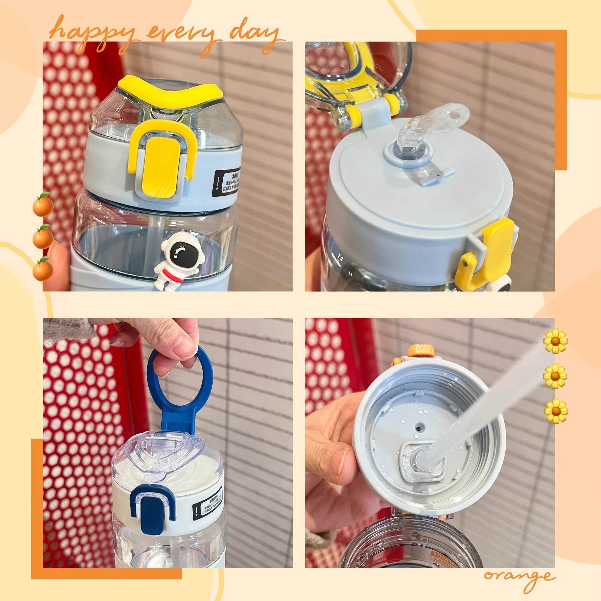 Yitong 25th year new 750ml capacity space cup, student export sports water bottle, jumping lid plastic cup wholesale details Picture