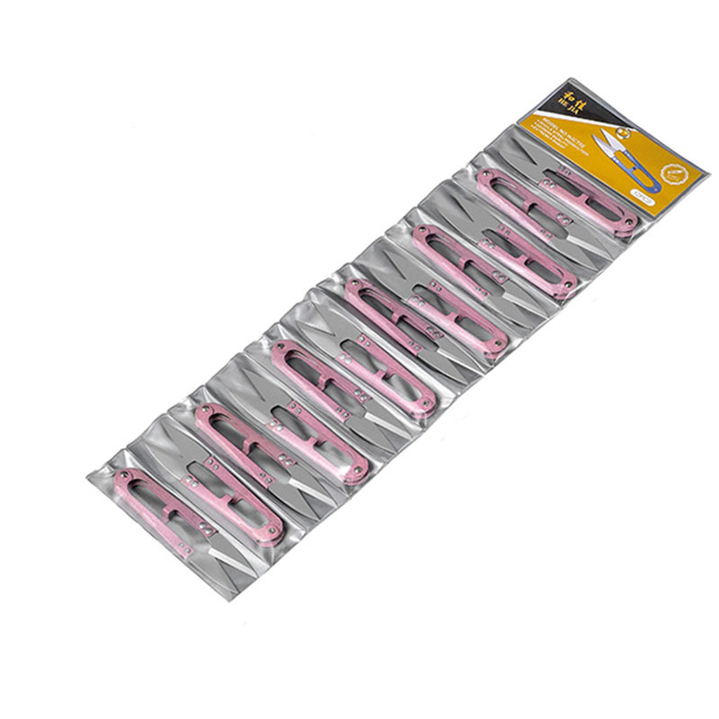 U-shaped scissors wholesale, small scissors for cutting and trimming thread ends, pink spring yarn scissors for sewing and tailoring clothing undefined