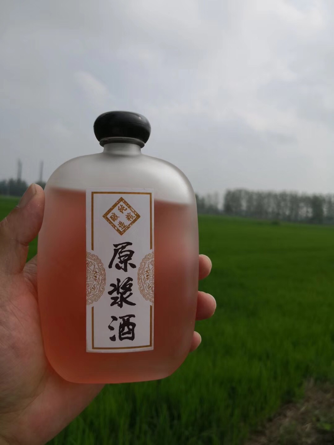 Creative glass white spirit bottles, small-capacity fruit wine bottles, cute mushroom cap wine bottles, beverage bottles with printed logos Application Scenario