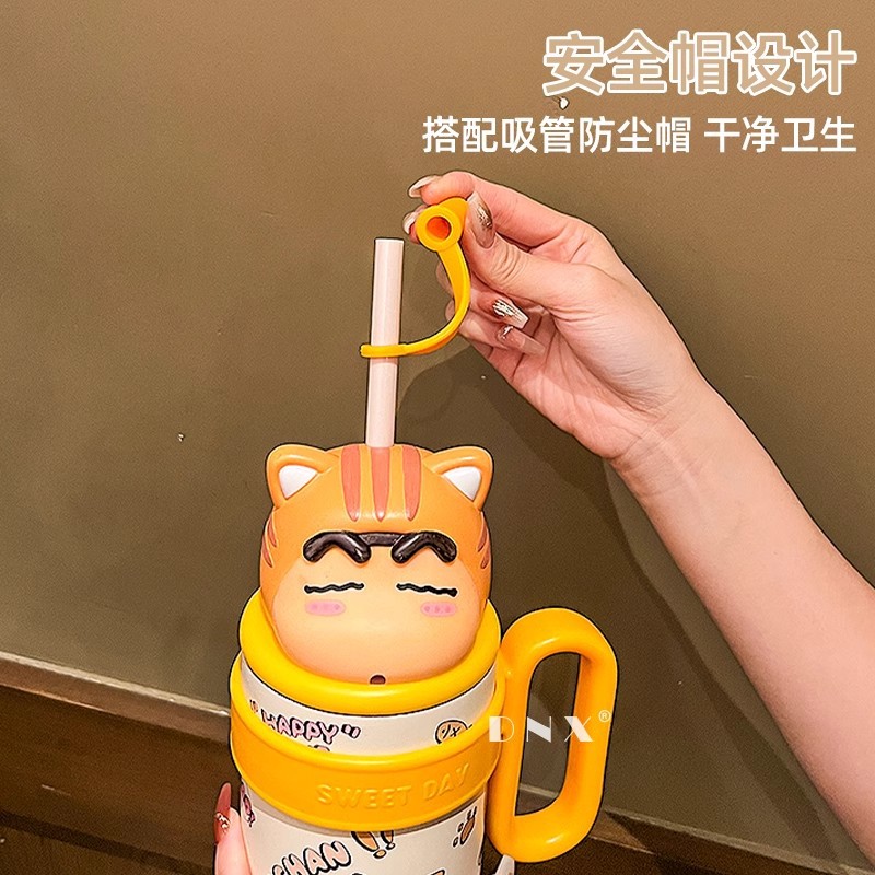 Crayon Shin-chan 316 children's insulated cup, new ice cube cup, large capacity for girls, high appearance level water cup, straw cup Specification drawing