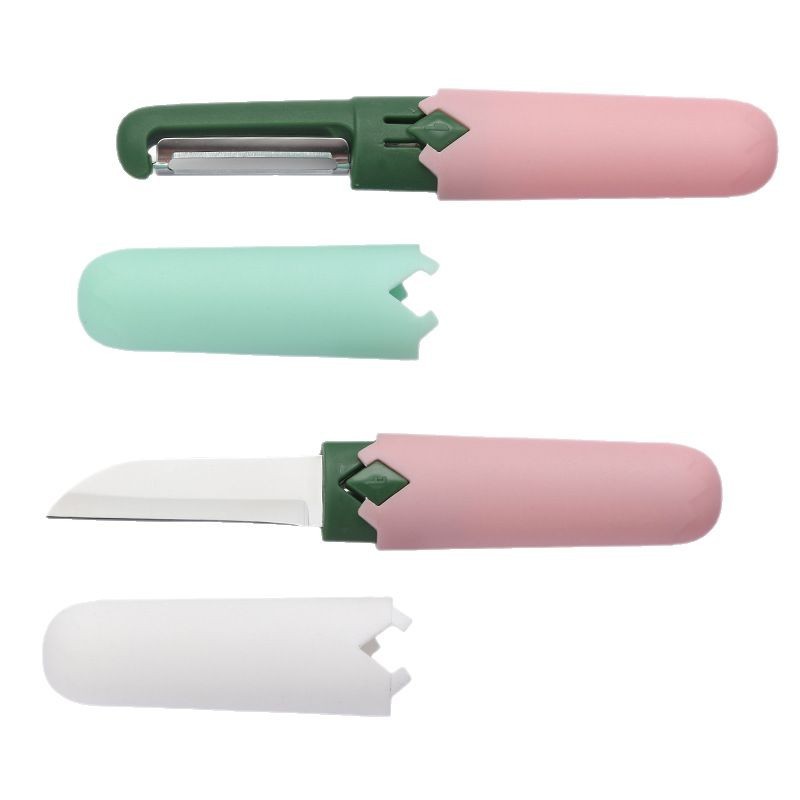 Outdoor portable peeler, multi-functional baby food and fruit knife, household kitchen peeler, stainless steel fruit knife Item Picture