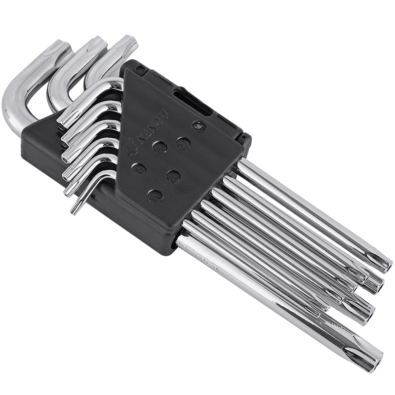 L-shaped Nan Yu inner five-angled wrench, screwdriver, screwdriver tool, hollow plum blossom five-flower outer five-sided five-center hole in the middle details Picture