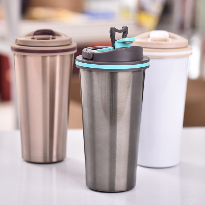 Factory wholesale of insulated cups, milk tea and coffee cups, portable stainless steel mugs for men and women, gifts, logo water cups full figure