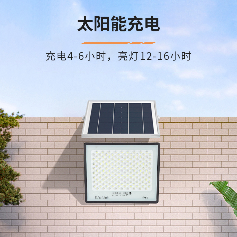 Cross-border solar lights, starry sky floodlights, household outdoor garden lights, waterproof led solar sensor lights details Picture